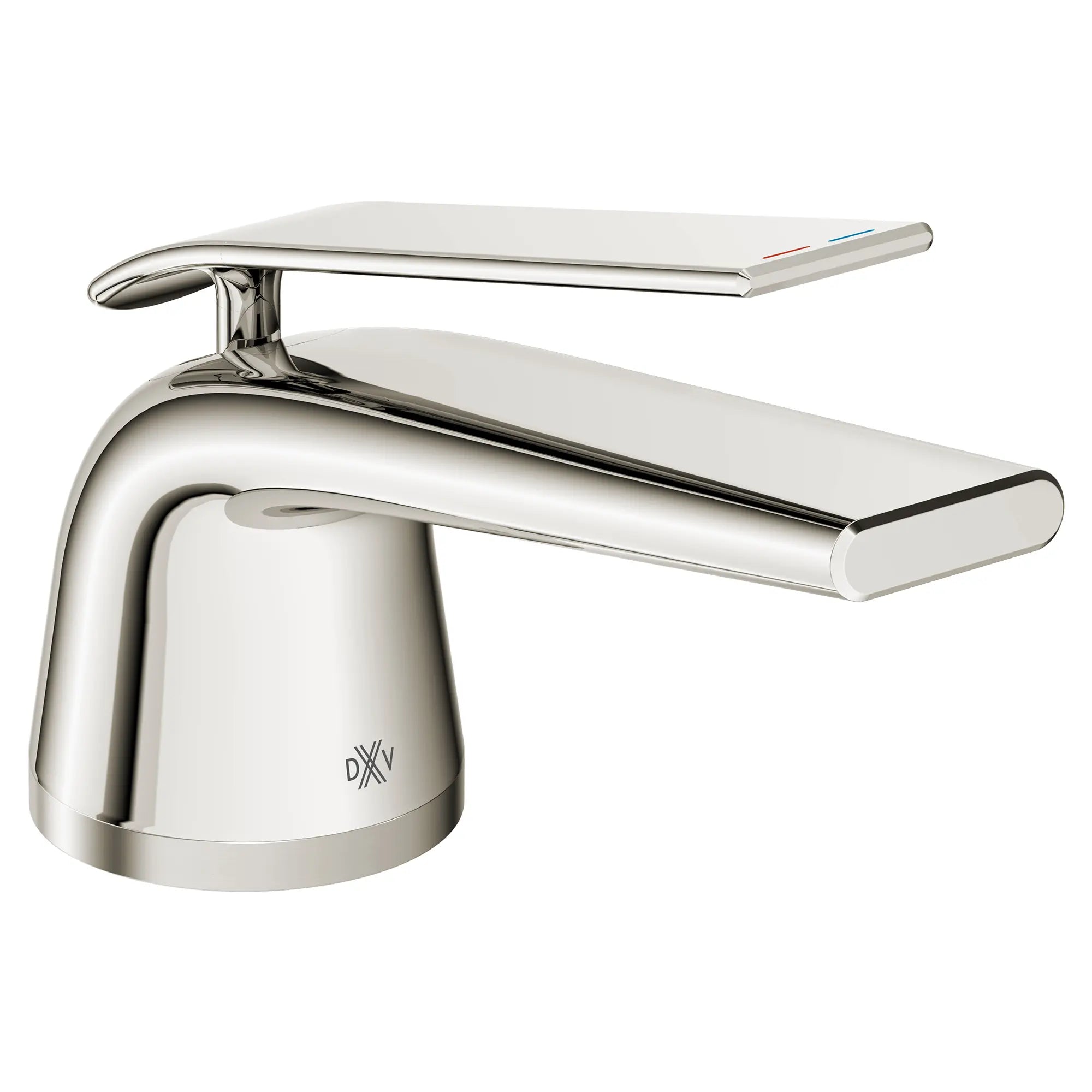 DXV® Modulus Single Handle Bathroom Faucet with Indicator Markings and Lever Handle // PLATINUM NICKEL // 95149_D35120102RB.150_CDNwebp.webp