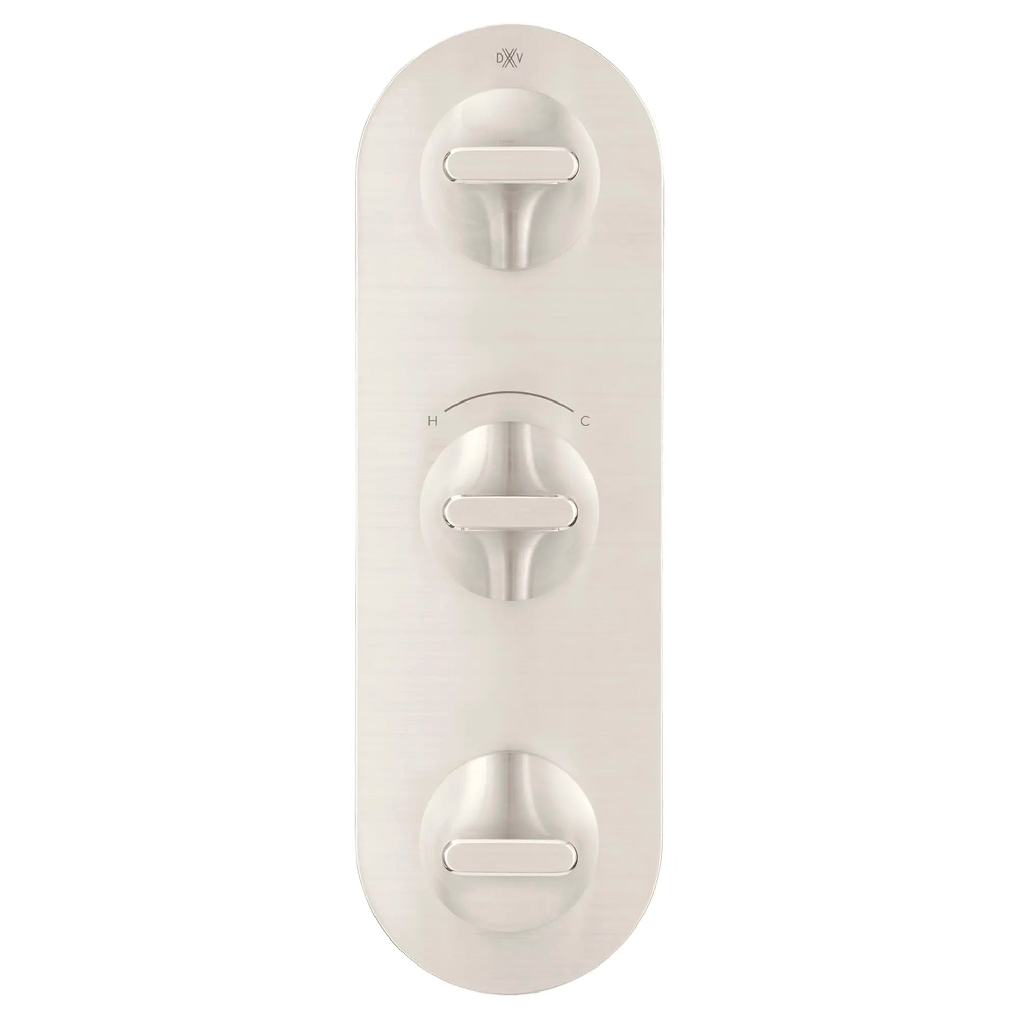 DXV® Modulus 3-Handle Thermostatic Valve Trim Only // BRUSHED NICKEL // 95343_D35120537144_CDNwebp.webp