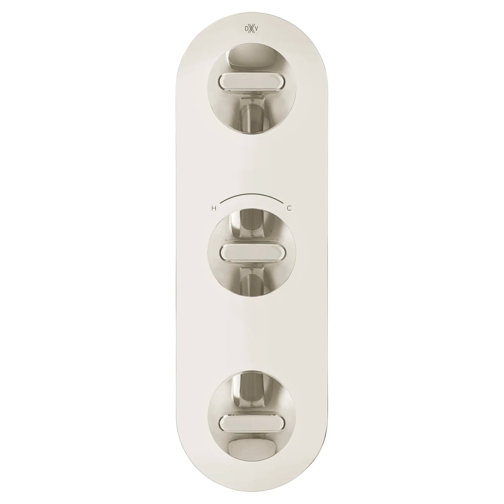 DXV® Modulus 3-Handle Thermostatic Valve Trim Only // PLATINUM NICKEL // 95352_D35120537150_CDNwebp.webp