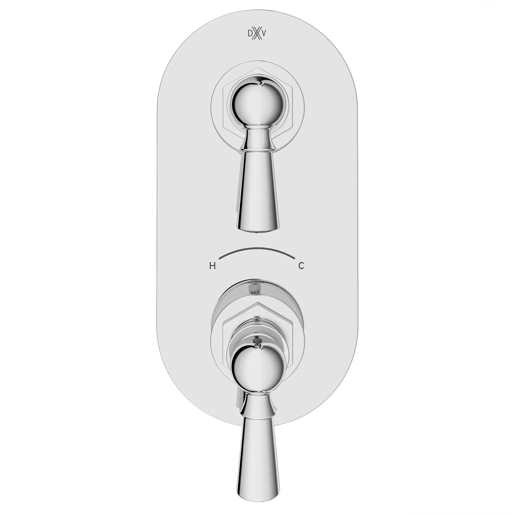 Oak Hill® 2-Handle Thermostatic Valve Trim Only with Lever Handles // POLISHED CHROME // 95752_D35155527.100_CDNwebp.webp