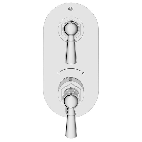 Oak Hill® 2-Handle Thermostatic Valve Trim Only with Lever Handles // POLISHED CHROME // 95752_D35155527.100_CDNwebp.webp