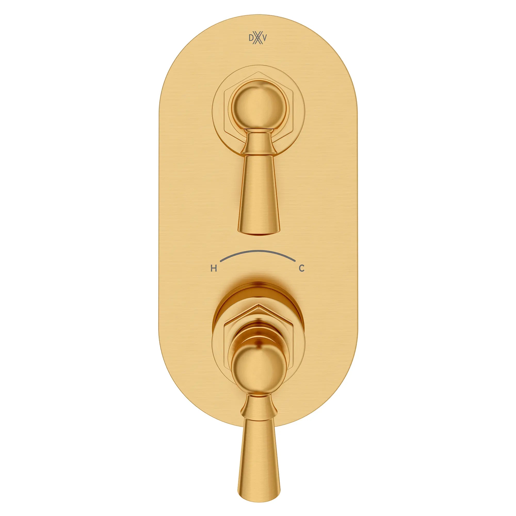 Oak Hill® 2-Handle Thermostatic Valve Trim Only with Lever Handles // SATIN BRASS // 95768_D35155527.427_CDNwebp.webp