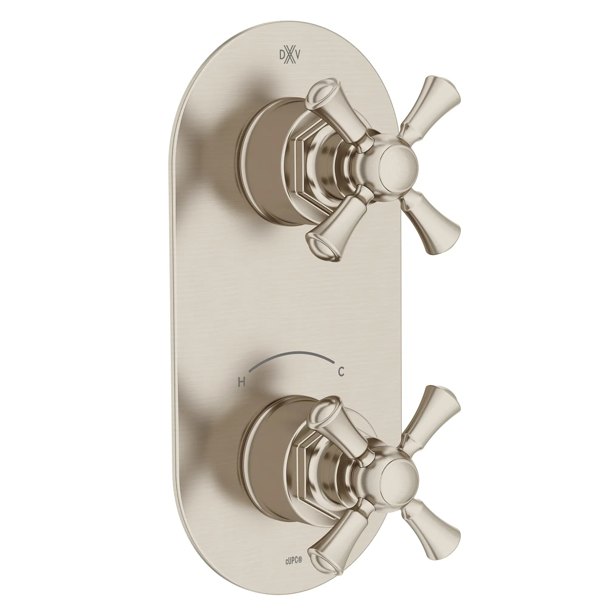 Oak Hill® 2-Handle Thermostatic Valve Trim Only with Cross Handles // BRUSHED NICKEL // 95780_D35155528.144_1_CDNwebp.webp