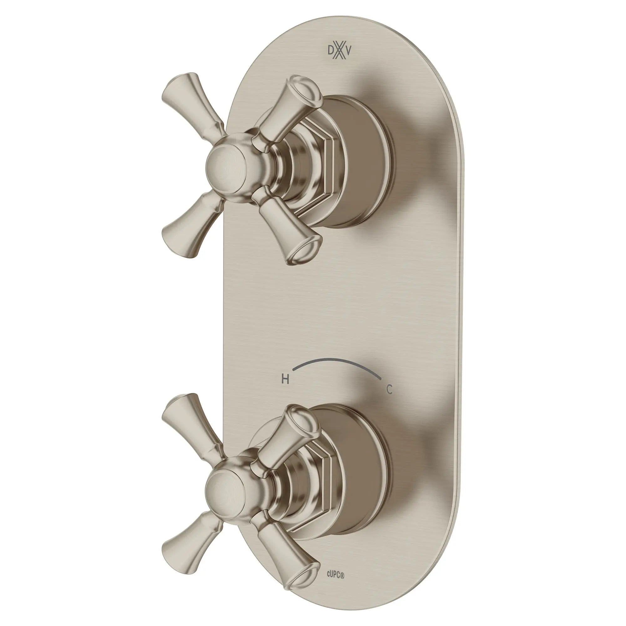 Oak Hill® 2-Handle Thermostatic Valve Trim Only with Cross Handles // BRUSHED NICKEL // 95781_D35155528.144_2_CDNwebp.webp