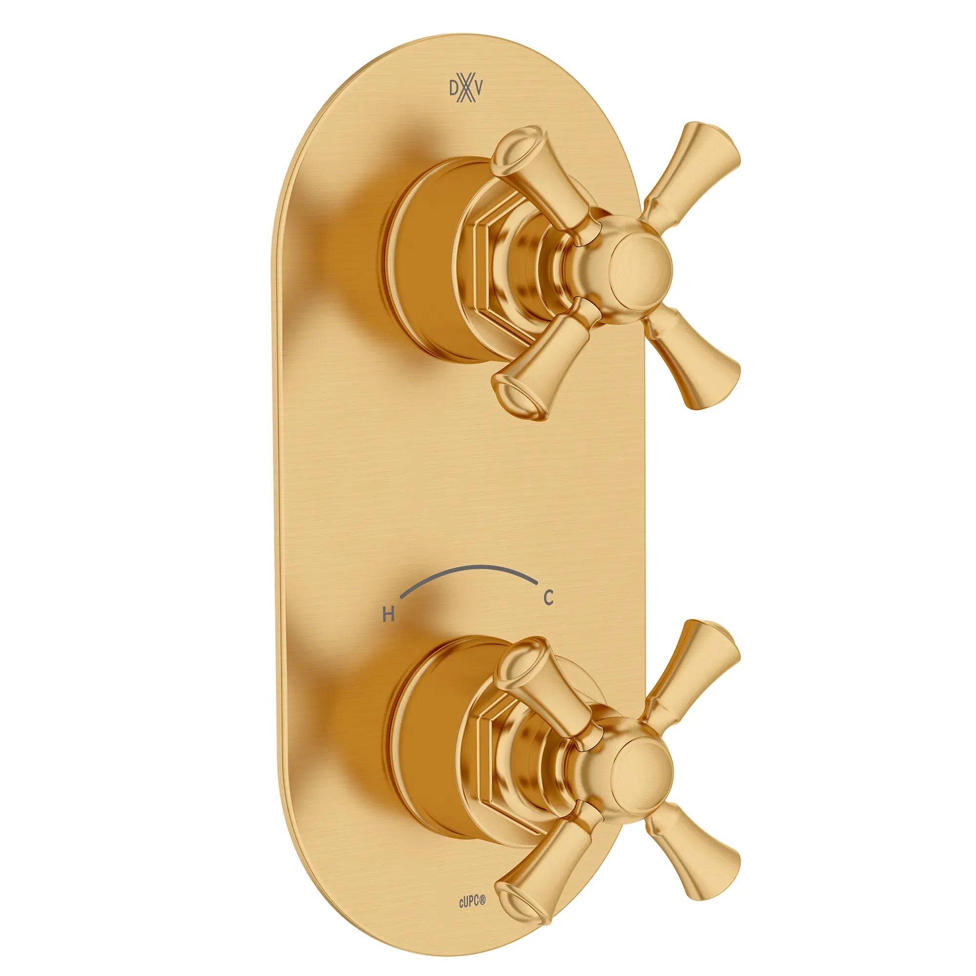 Oak Hill® 2-Handle Thermostatic Valve Trim Only with Cross Handles // SATIN BRASS // 95790_D35155528.427_1_CDNwebp.webp