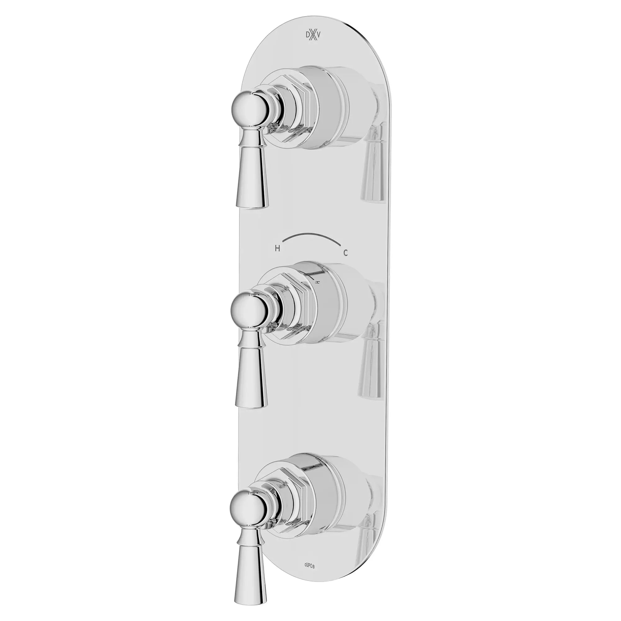 Oak Hill® 3-Handle Thermostatic Valve Trim Only with Lever Handles // POLISHED CHROME // 95797_D35155537.100_2_CDNwebp.webp
