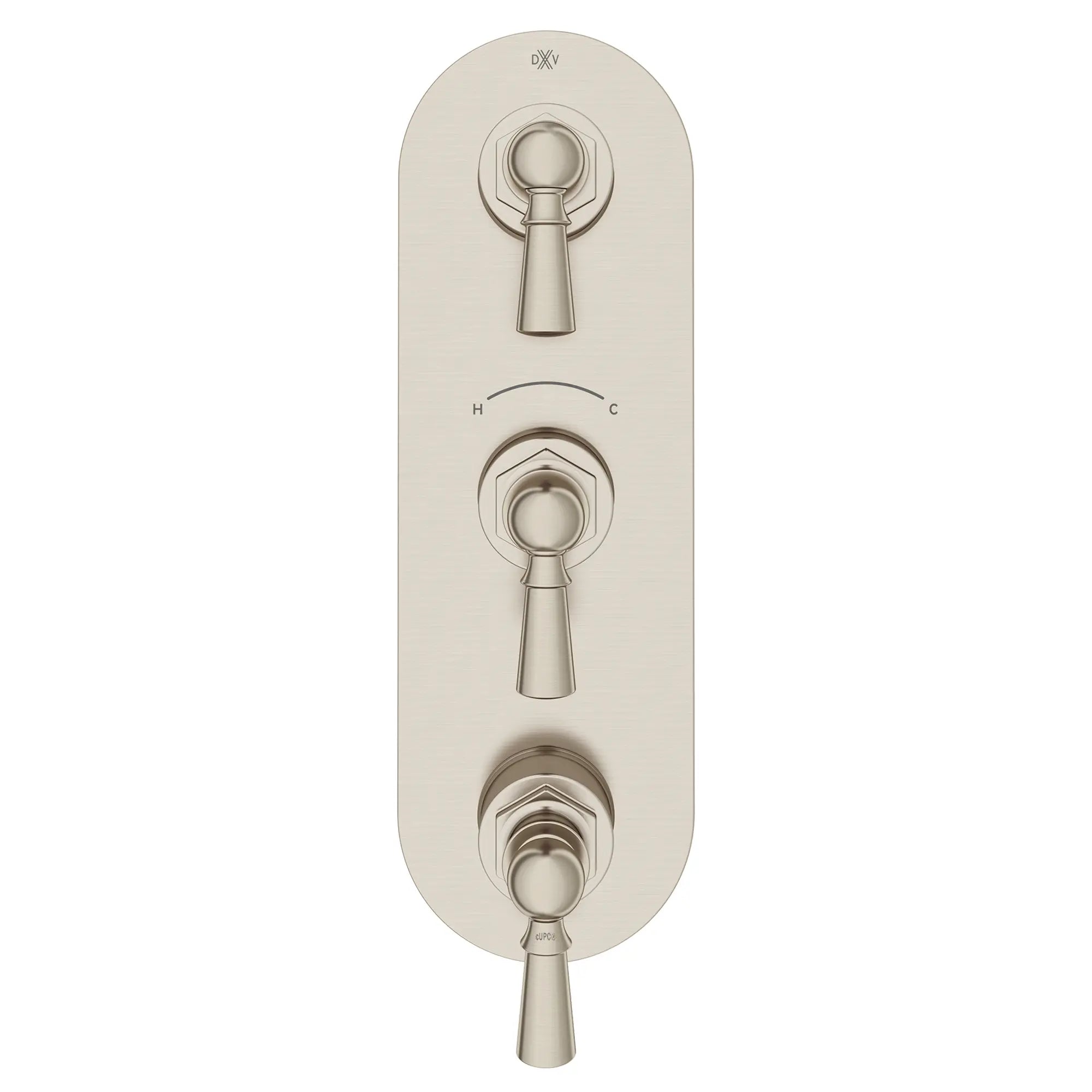 Oak Hill® 3-Handle Thermostatic Valve Trim Only with Lever Handles // BRUSHED NICKEL // 95798_D35155537.144_CDNwebp.webp