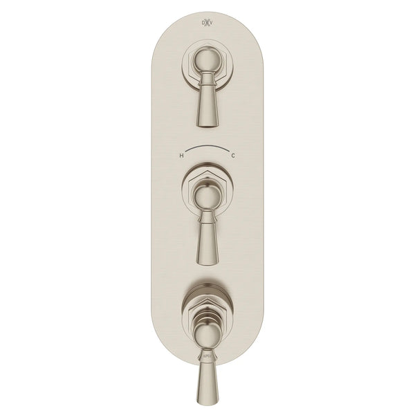 Oak Hill® 3-Handle Thermostatic Valve Trim Only with Lever Handles // BRUSHED NICKEL // 95798_D35155537.144_CDNwebp.webp