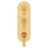 Oak Hill® 3-Handle Thermostatic Valve Trim Only with Lever Handles // SATIN BRASS // 95808_D35155537.427_CDNwebp.webp