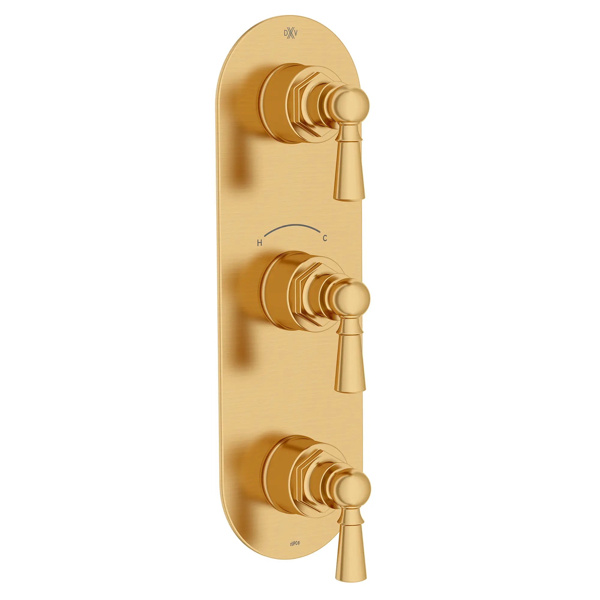 Oak Hill® 3-Handle Thermostatic Valve Trim Only with Lever Handles // SATIN BRASS // 95809_D35155537.427_1_CDNwebp.webp