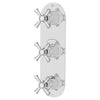 Oak Hill® 3-Handle Thermostatic Valve Trim Only with Cross Handles // POLISHED CHROME // 95817_D35155538.100_2_CDNwebp.webp