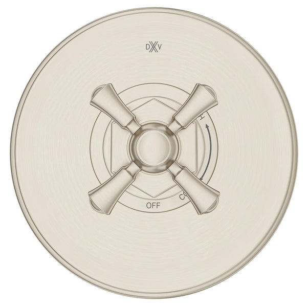 [D35155540.144] Oak Hill® Single Handle Pressure Balance Valve Trim Only with Cross Handle - Polished Chrome