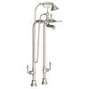 [D35160950.144] Fitzgerald Floor Mount Bathtub Filler with Hand Shower and Lever Handles - Polished Chrome