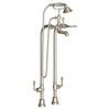 [D35160950.150] Fitzgerald Floor Mount Bathtub Filler with Hand Shower and Lever Handles - Polished Chrome