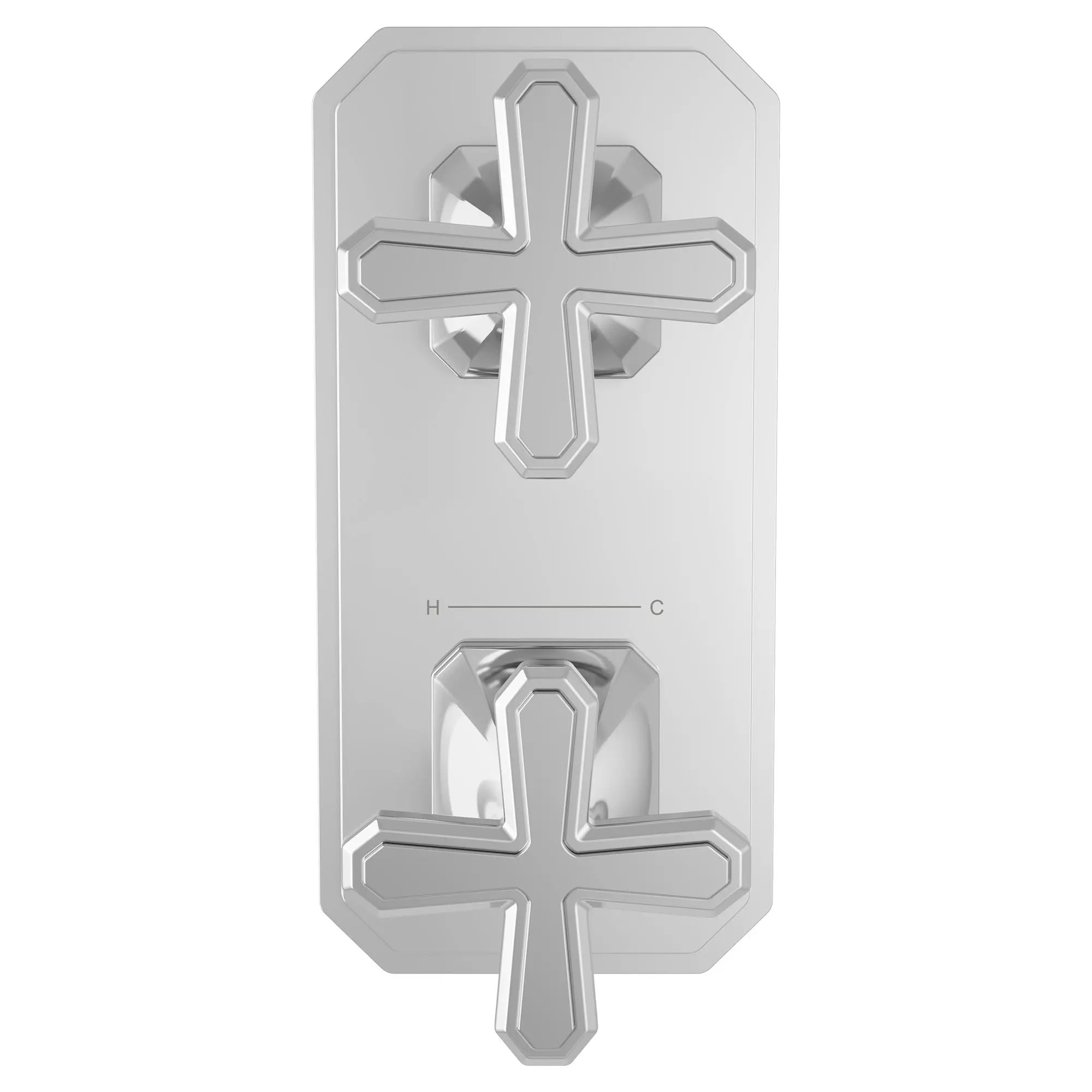 Belshire® 2-Handle Thermostatic Valve Trim Only with Cross Handles // POLISHED CHROME // 96262_D35170528100_CDNwebp.webp