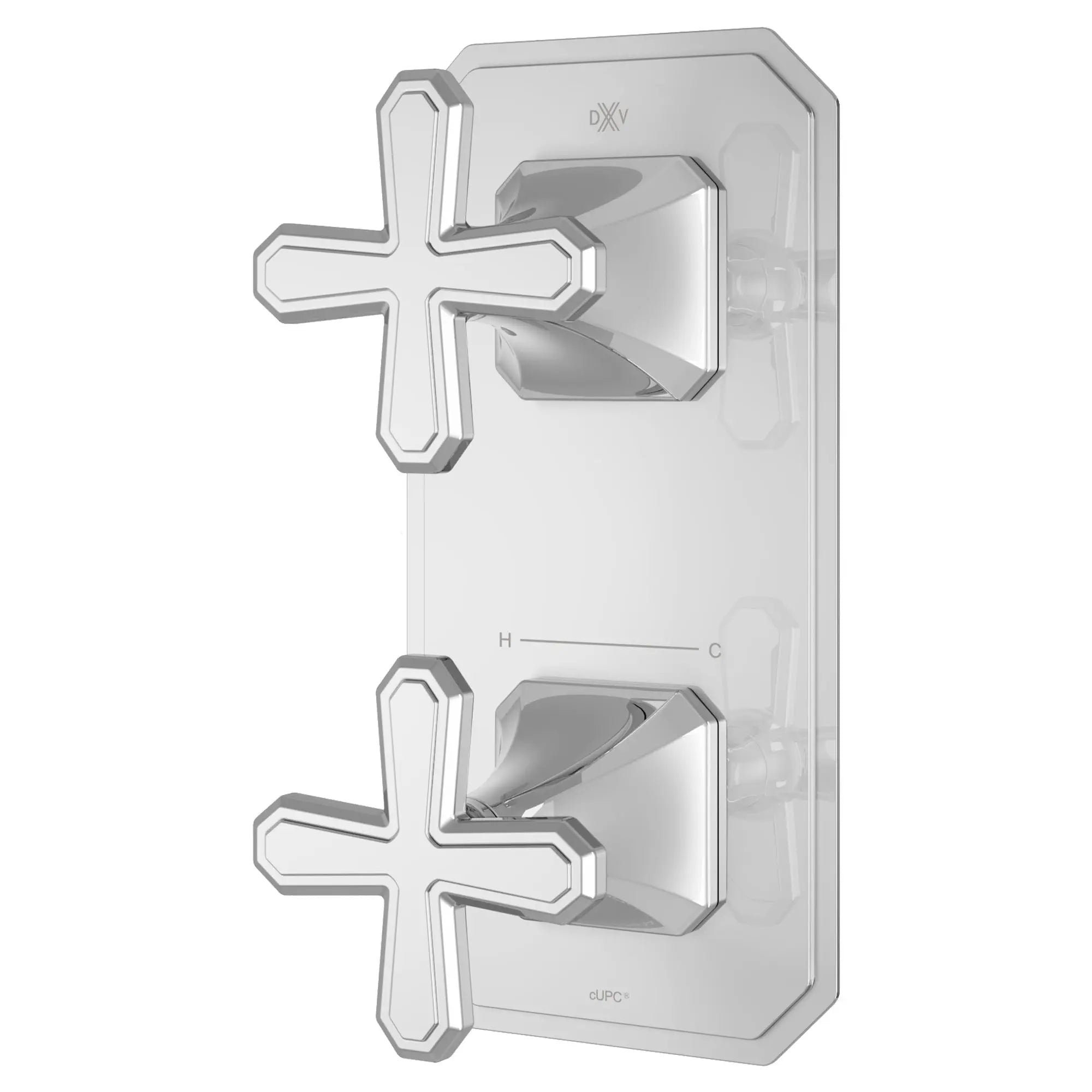 Belshire® 2-Handle Thermostatic Valve Trim Only with Cross Handles // POLISHED CHROME // 96266_D35170528100_2_CDNwebp.webp