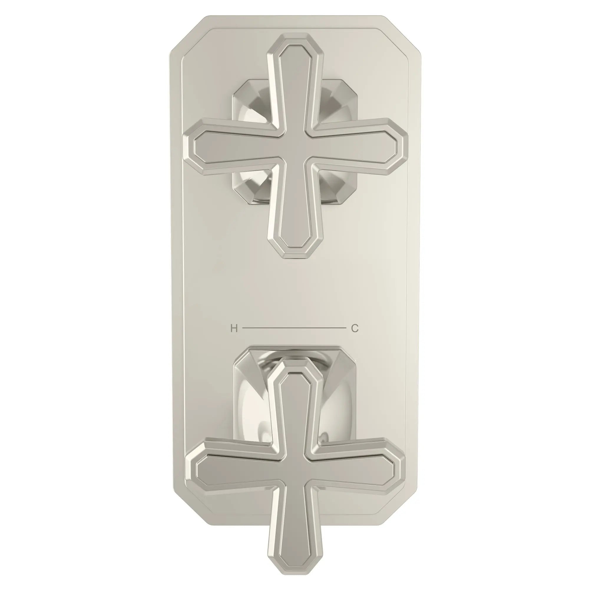 Belshire® 2-Handle Thermostatic Valve Trim Only with Cross Handles // PLATINUM NICKEL // 96276_D35170528150_CDNwebp.webp