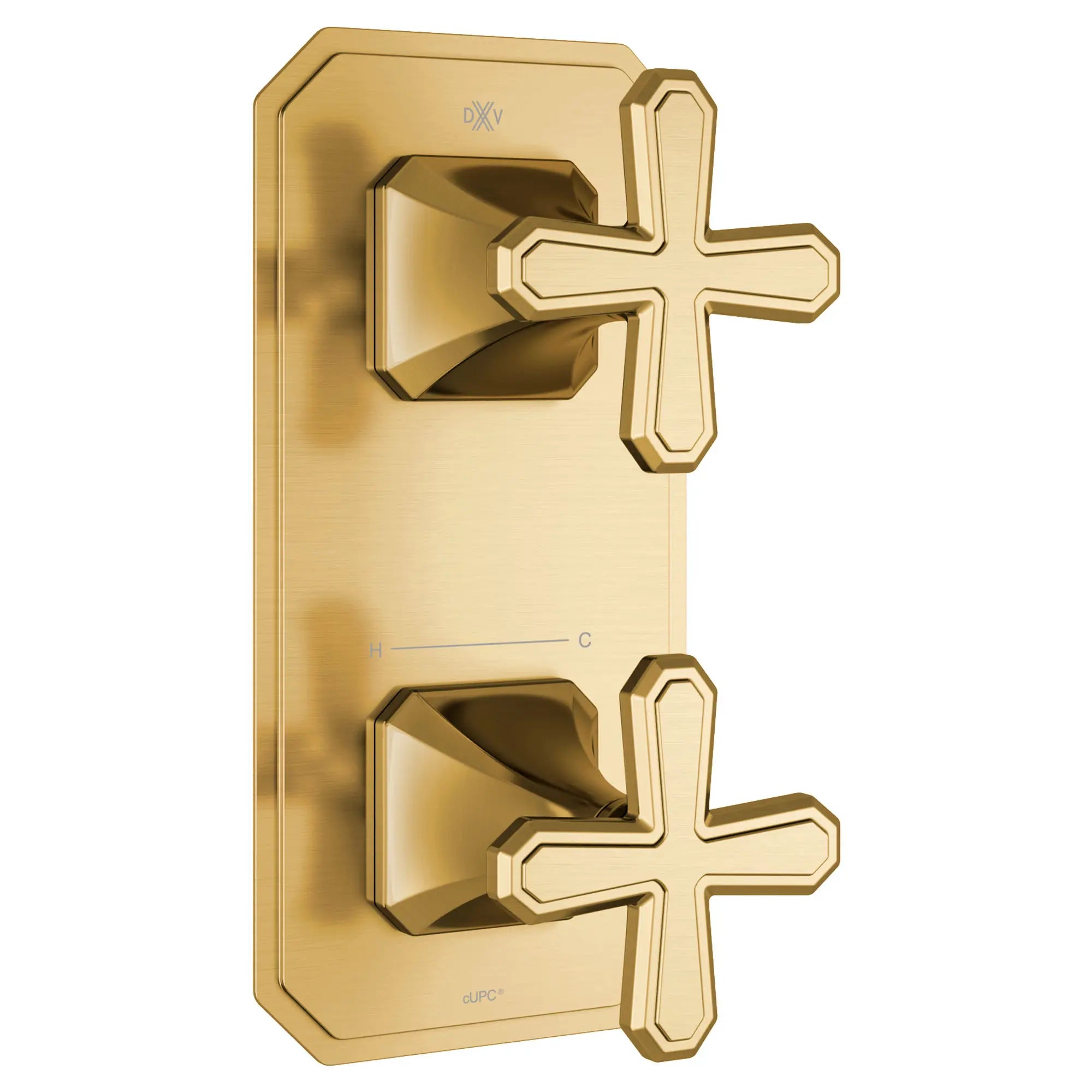 Belshire® 2-Handle Thermostatic Valve Trim Only with Cross Handles // SATIN BRASS // 96284_D35170528427_1_CDNwebp.webp