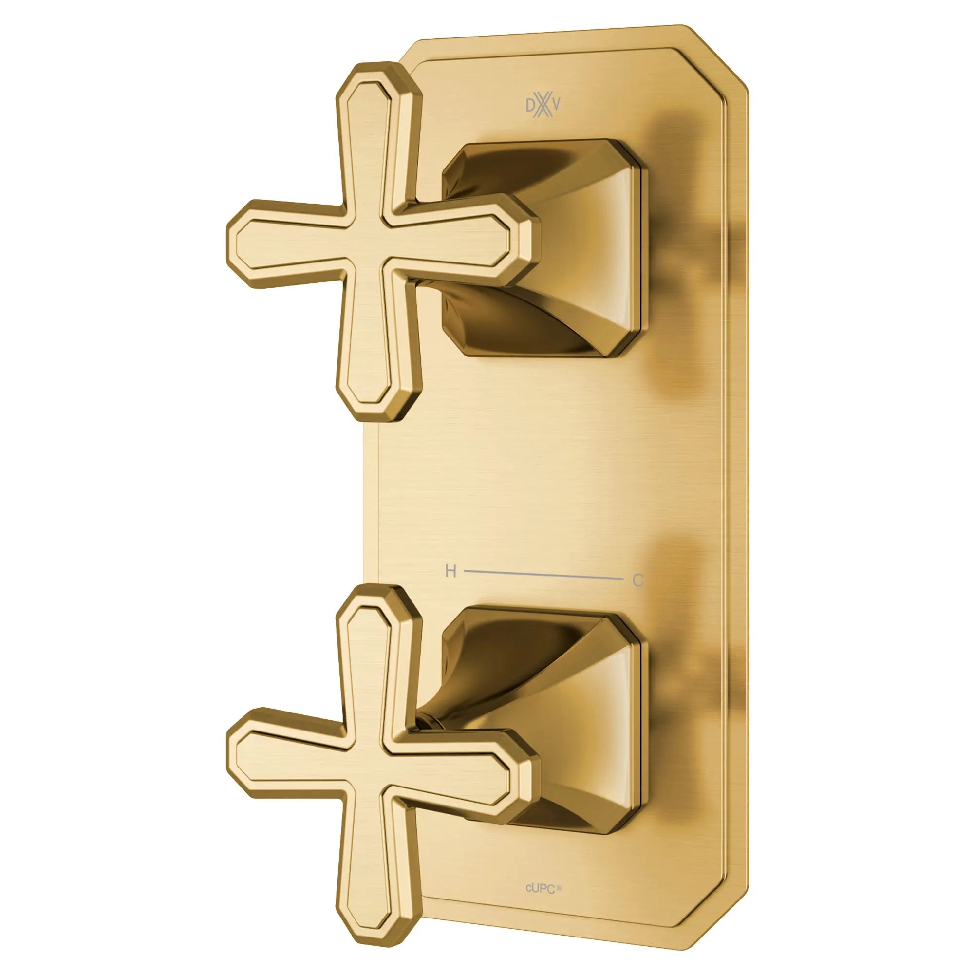 Belshire® 2-Handle Thermostatic Valve Trim Only with Cross Handles // SATIN BRASS // 96285_D35170528427_2_CDNwebp.webp