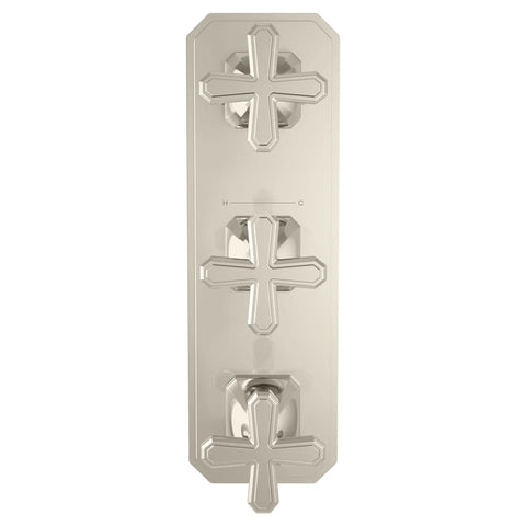 Belshire® 3-Handle Thermostatic Valve Trim Only with Cross Handles