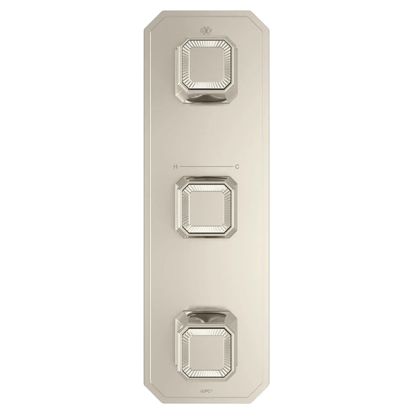 Belshire® 3-Handle Thermostatic Valve Trim Only with Cushion Handles // PLATINUM NICKEL // 96385_D35170539150_CDNwebp.webp
